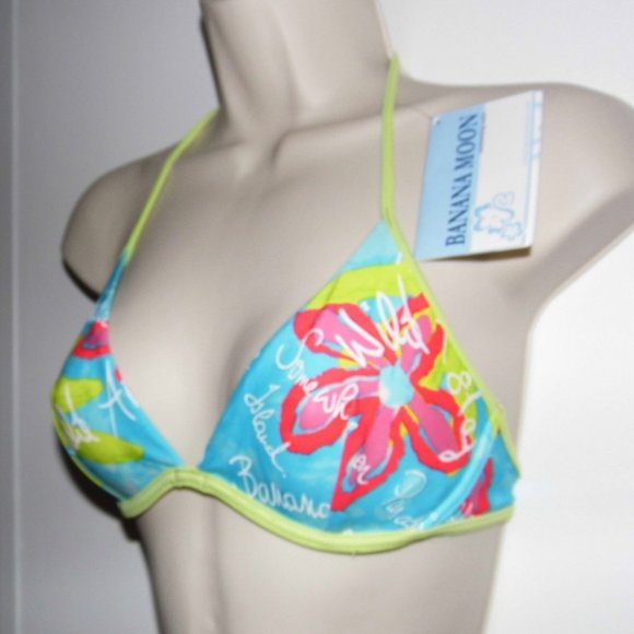 BANANA MOON Bikini Swim TOP sz Small - Picture 2 of 5